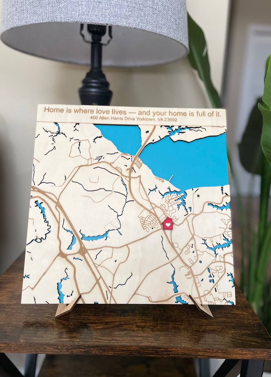 Custom Realtor Gift Ornament – Personalized Map for Clients