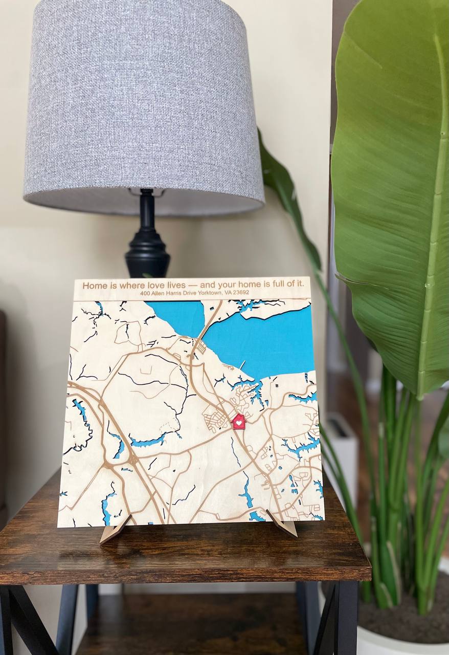 Custom Realtor Gift Ornament – Personalized Map for Clients