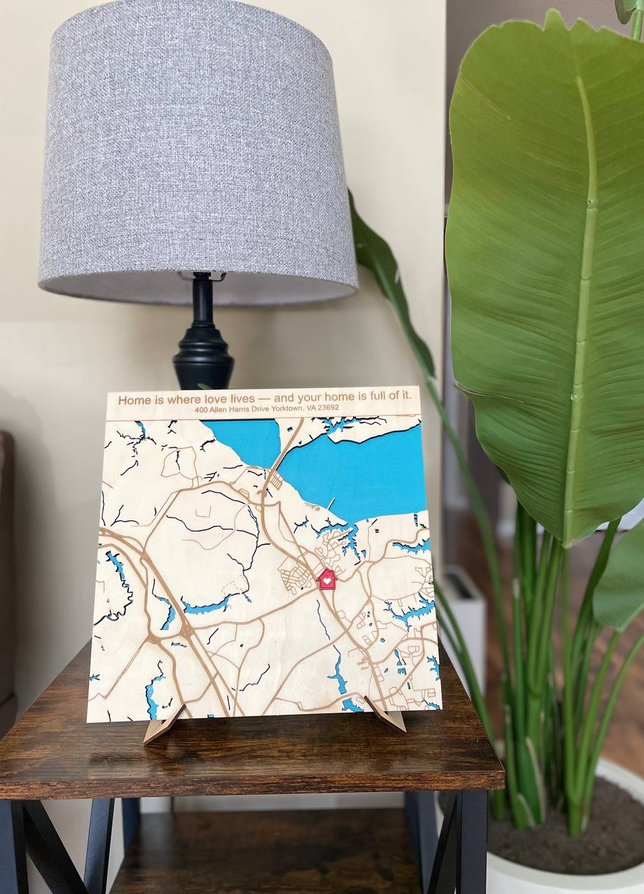 Custom Realtor Gift Ornament – Personalized Map for Clients