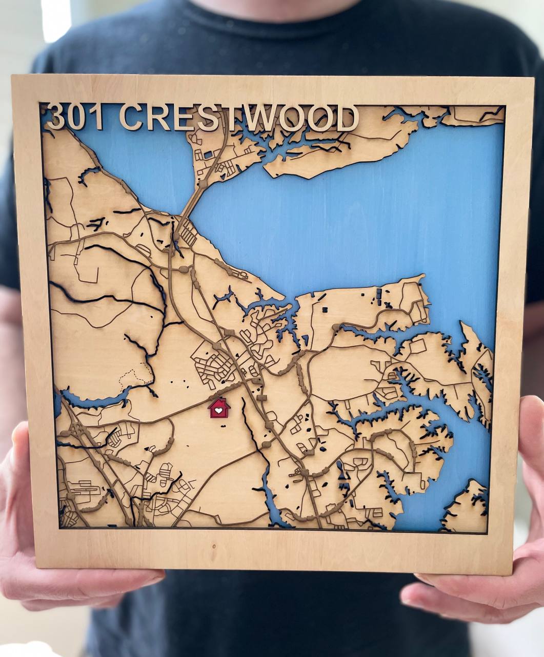 Couples’ First Home Gift – Custom Map for New Beginnings