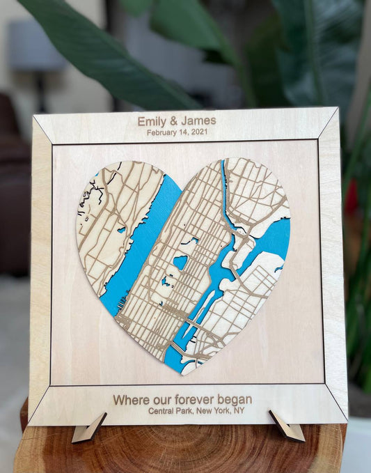 Anniversary Gift for Parents – Custom Map of Family Milestones