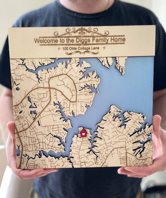 Graduation Gift for Friends – Personalized City or Campus Map