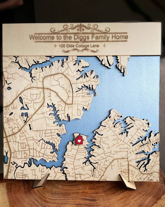 Best Friends Map Art – Personalized Gift for Long Distance Friendship