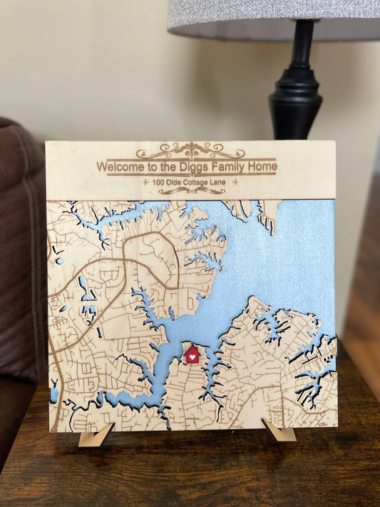 Housewarming for Best Friends – Custom Map of Shared Memories